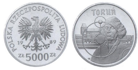 5000 złotych - Toruń - Mikołaj Kopernik